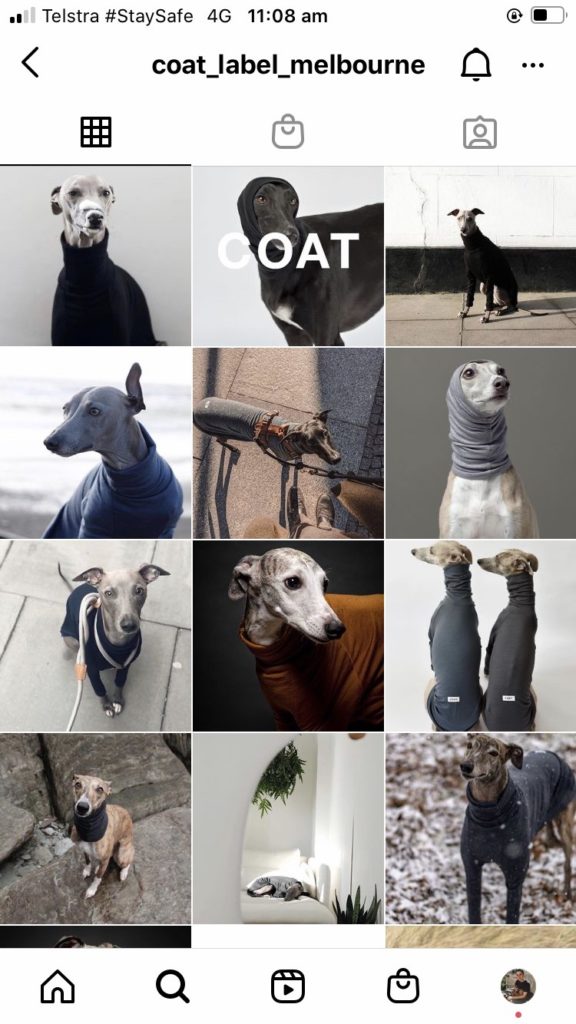 Coat Label instagram grid consistency photos content social media