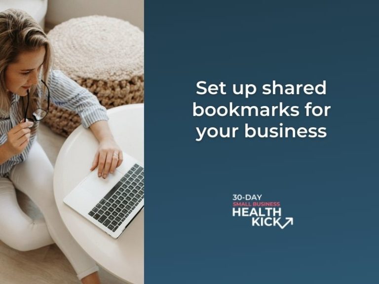 setting up shared bookmarks for your business