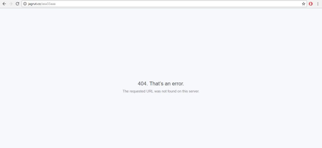 default 404 error page