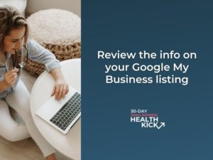 Updating your google my business listing