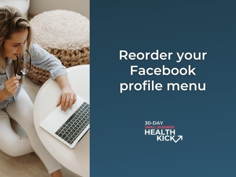 How to reorder the menu on your Facebook page