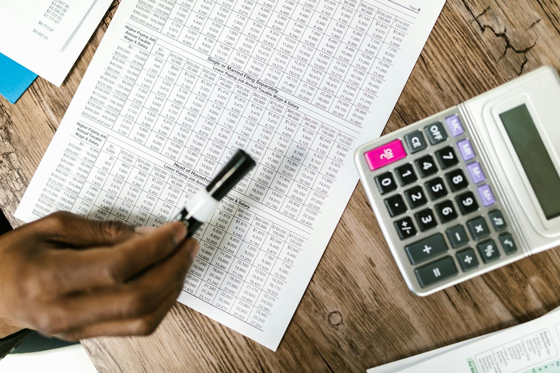 Accounting practice working with financial data