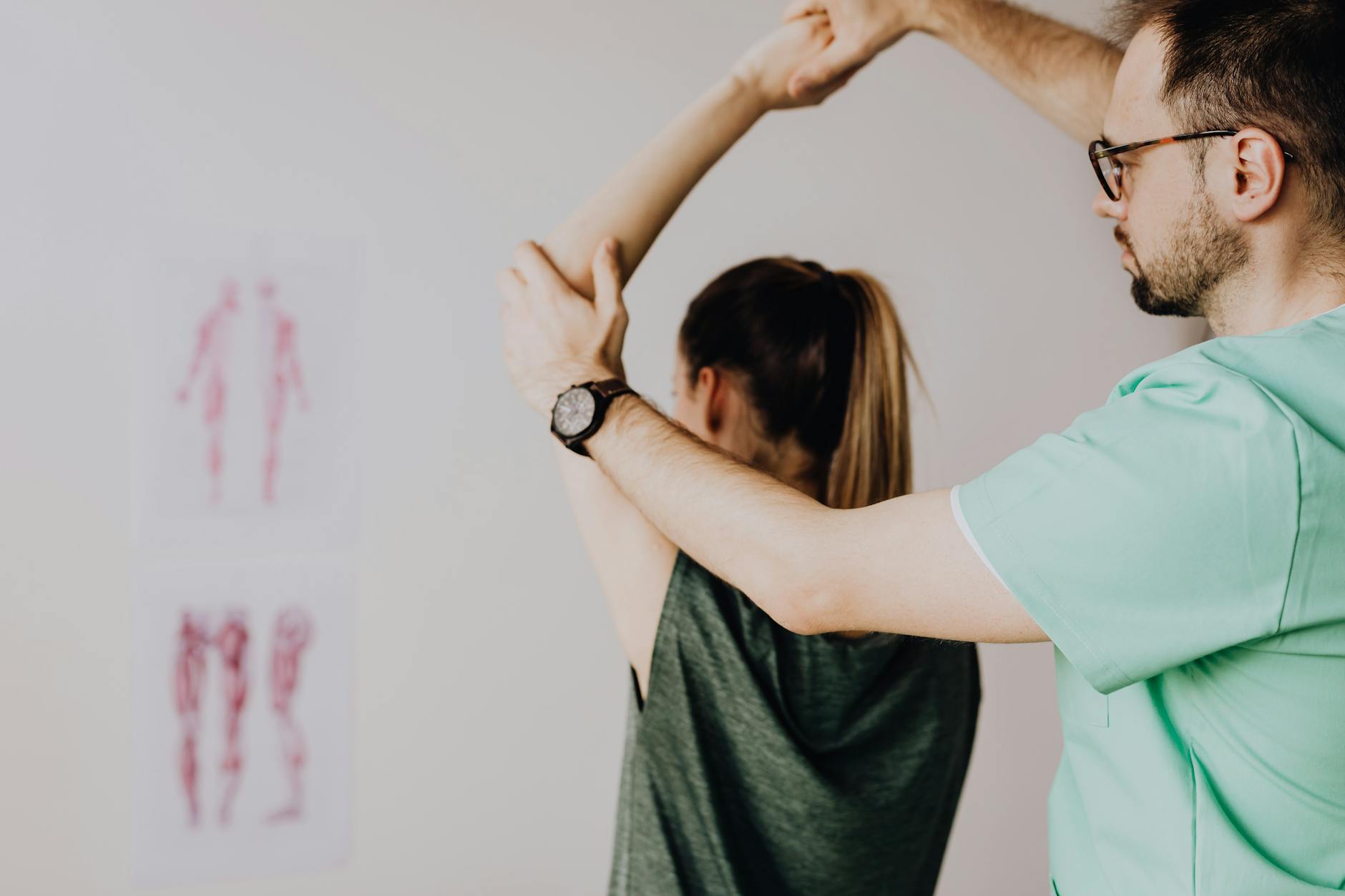 Physiotherapy treatment session in a modern clinic
