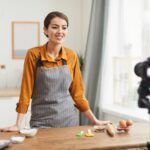 Small business owner creating video marketing content